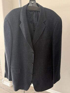 Brooks Brothers 346 Navy Wool Sport Coat Blazer 3 Button 44R